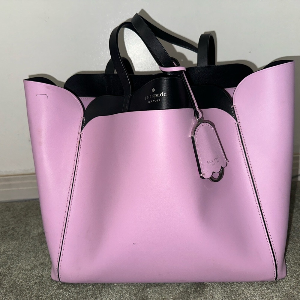 Kate Spade Magnolia Pink and Black Tote Bag